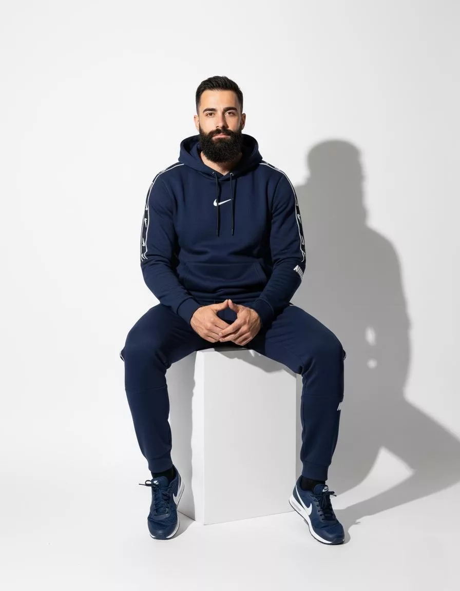 SPORTSWEAR muška trenerka sa kapuljačom bez zipa - teget