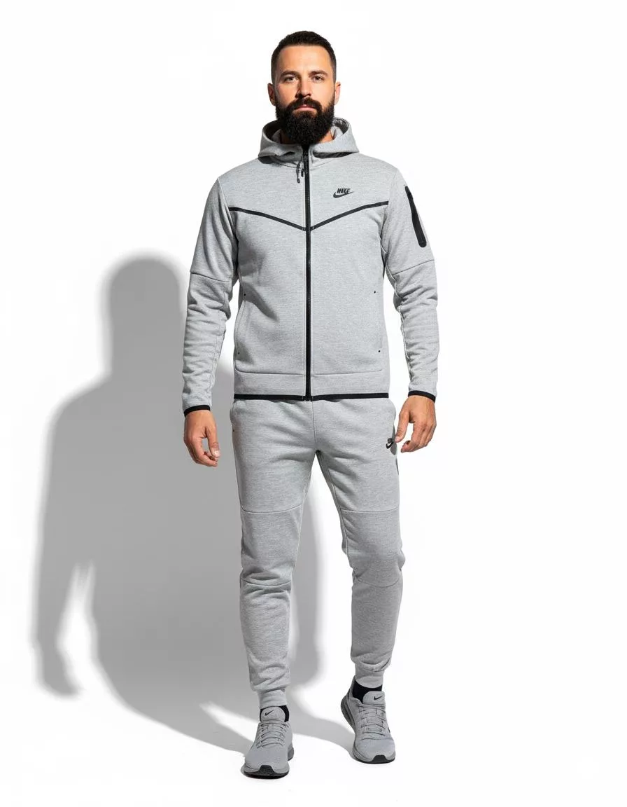 SPORTSWEAR TECH FLEECE muška trenerka sa kapuljačom - siva