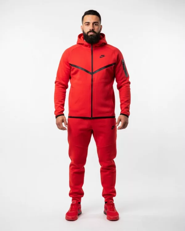 NIKE TECH FLEECE muška trenerka sa kapuljačom - crvena